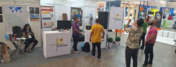 Stand já está organizado para receber visitas (FOTO: Funceme)