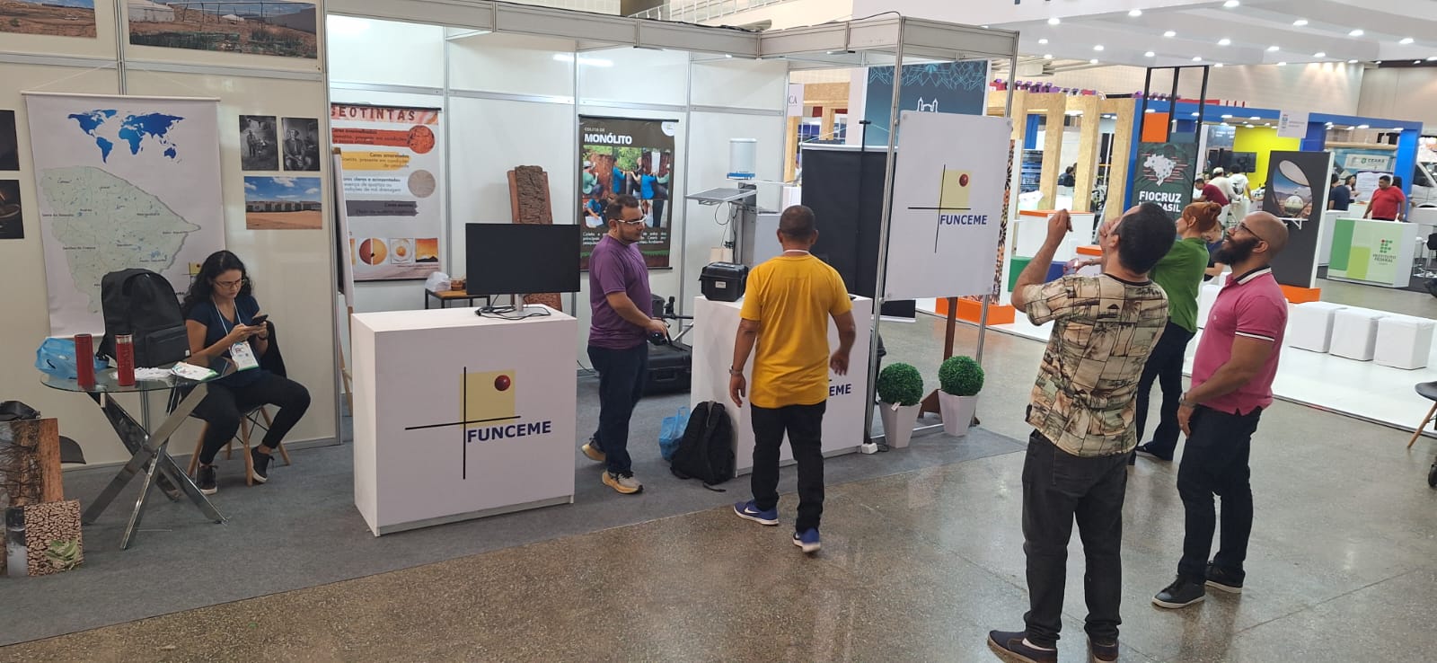 Stand já está organizado para receber visitas (FOTO: Funceme)